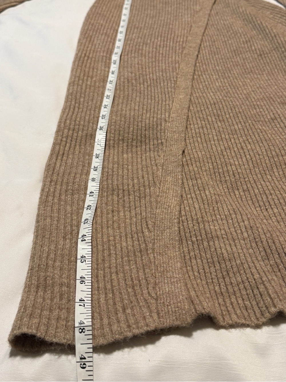 ASTR The Label Ribbed Knit Midi Dress/Top Side Button Slit Tan Large NWT - Picture 8 of 10